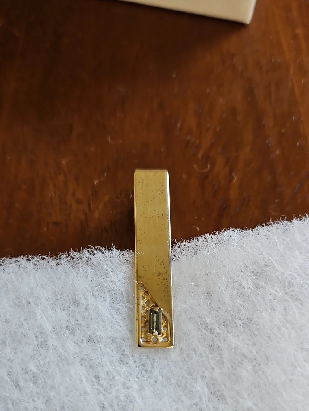 Shields Smokey Quartz Gold Tone‎ Vintage Cufflinks And Tie Tack
